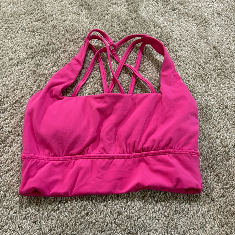 buff bunny pink sports bra size small
